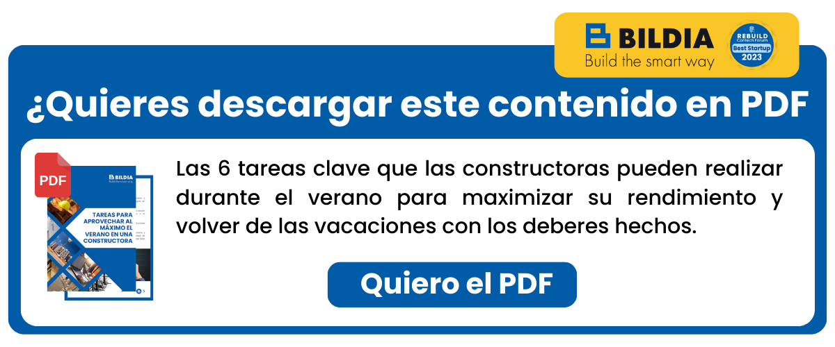 ORGANIZACIÓN EN VERANO CONSTRUCTORAS 6 CLAVES